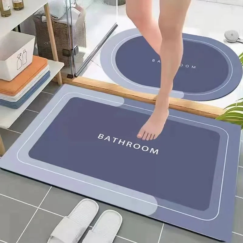Absorbent Bathroom Bath Mat Anti-slip Shower Rug Diatom Ooze Bath Mats Kitchen Entrance Doormats Home Floormat Bathtub Carpet
