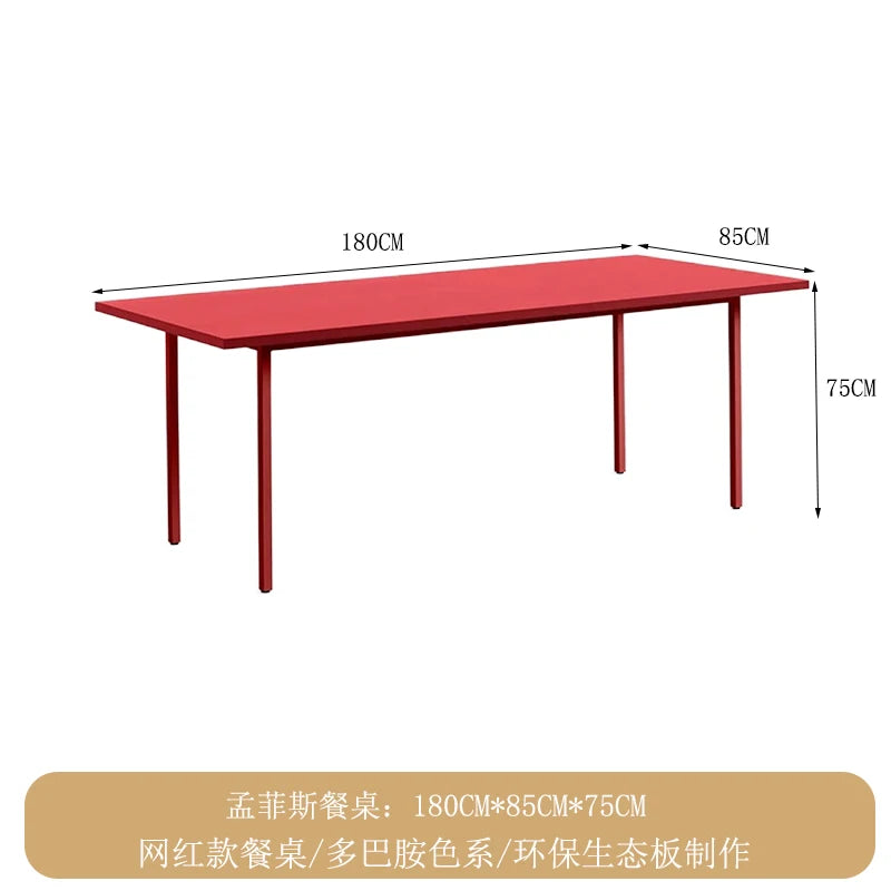 Design Legs Dining Table Modern Rectangle Kitchen Living Dining Table Waterproof Vase Muebles Para El Hogar Home Furniture