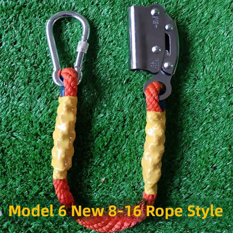 Self-Loing Carabiner Se Rope Climbing Equipment Fall Protection Device Portable Lanyard for High Altitude Climbing