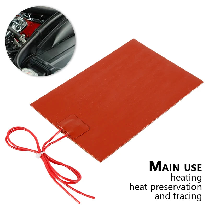 Silicone Heater Pad 5V 12V 24V 220V Electric Blanket Flexible Mats Car Fuel Engine Oil Tank Tool Heating Mat Warming Accessories