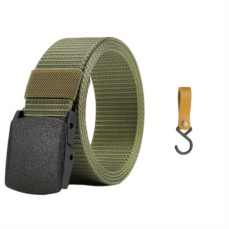 1pc Automatic Buckle Nylon Male Army Tactical Belt Mens Military Waist Canvas Belts, Ideal Choice For Gifts WardBoyzPROShop