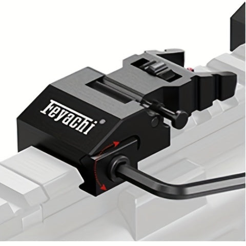 Feyachi S37 Fiber Optic Iron Sights - Red Green Dots Fiber Flip Up Sights, Rail Mount Flip Up Sights, Tool-Free Adjustment Front and Rear Backup Iron Sight - For Rifles - Suitable for Hunting, Shooting & Tactical Use - Great WardBoyzPROShop