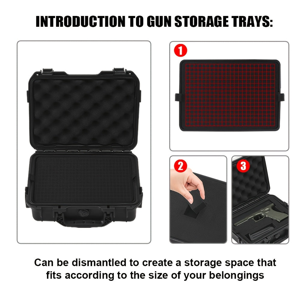Lockable Hard Shell Gun Case - Durable Firearm & Ammo Storage Box for 9x19mm, 9mm Luger, 380ACP, 38 S&W, 32 S&W,.40 S&W (Case Only) WardBoyzPROShop