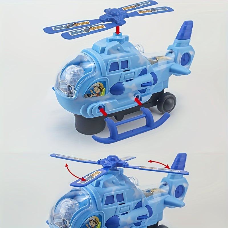 Electric Helicopter Toy for Kids with Lights and Music, 360° Rotating, Durable Plastic, Suitable for Boys and Girls, Ideal for Holidays and Playtime