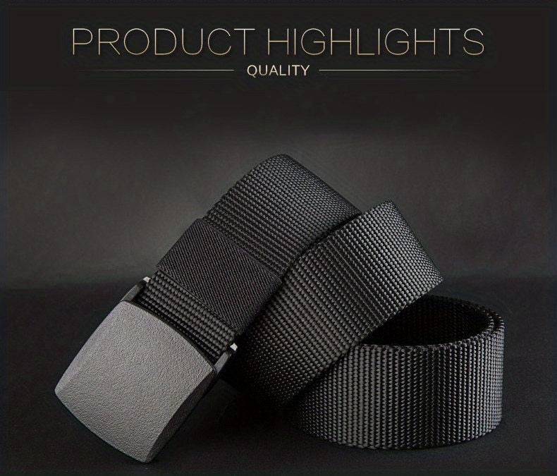 1pc Automatic Buckle Nylon Male Army Tactical Belt Mens Military Waist Canvas Belts, Ideal Choice For Gifts WardBoyzPROShop