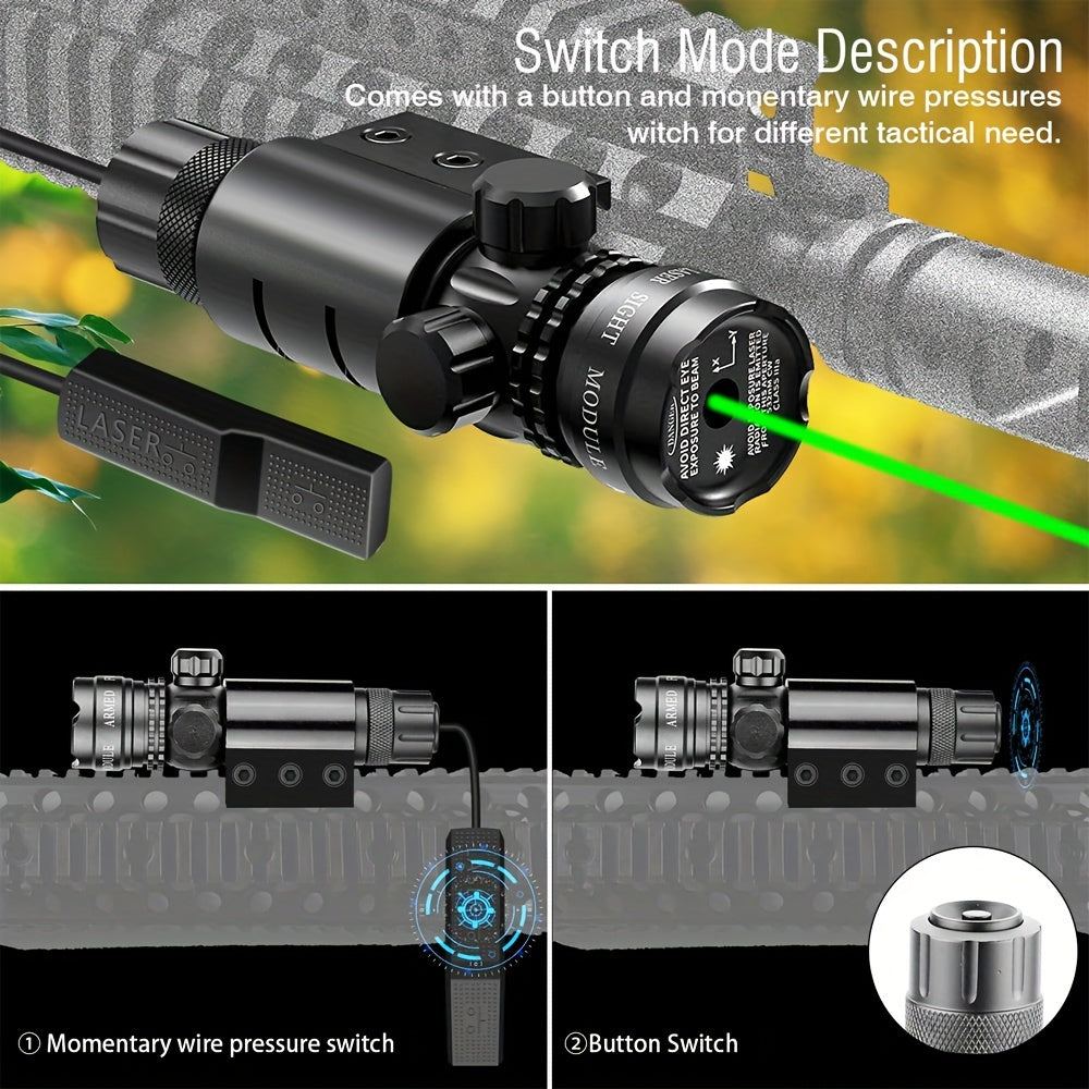 Tactical Green Laser Sight with Switch Rail and Barrel Mounts for Rifles WardBoyzPROShop