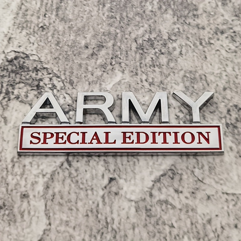 Car Modification Label ARMY, Leaf Board Labeled Golden EDITION, Body Sticker Car Tail Label WardBoyzPROShop