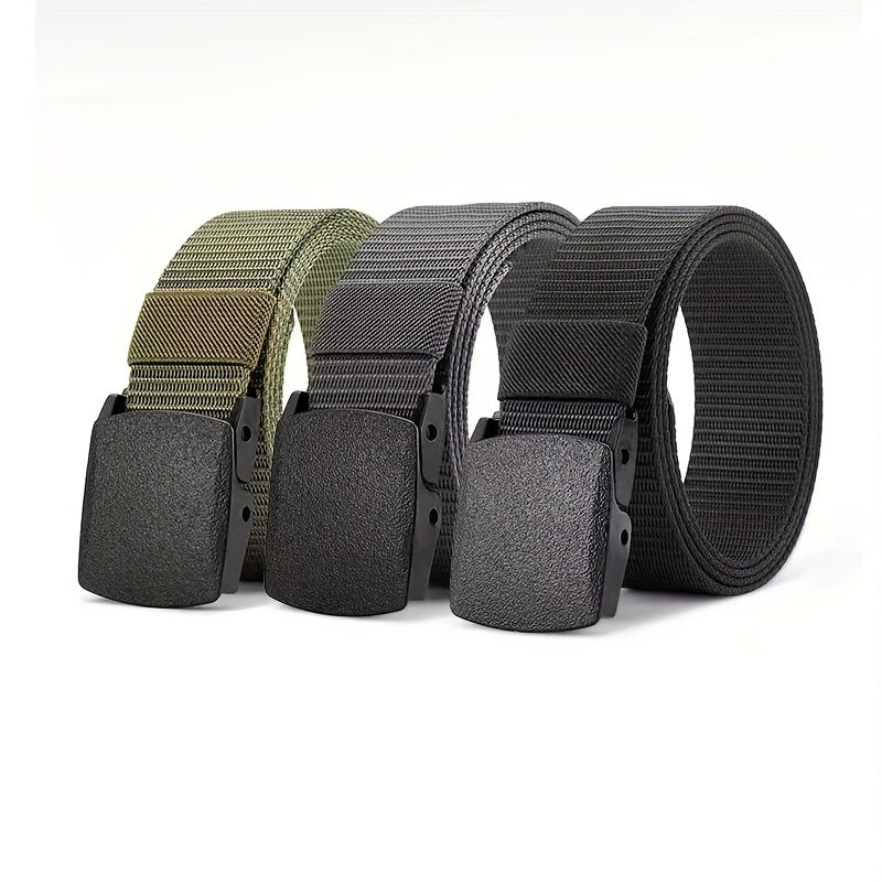 1pc Automatic Buckle Nylon Male Army Tactical Belt Mens Military Waist Canvas Belts, Ideal Choice For Gifts WardBoyzPROShop