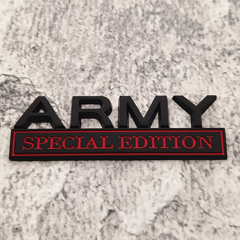 Car Modification Label ARMY, Leaf Board Labeled Golden EDITION, Body Sticker Car Tail Label WardBoyzPROShop
