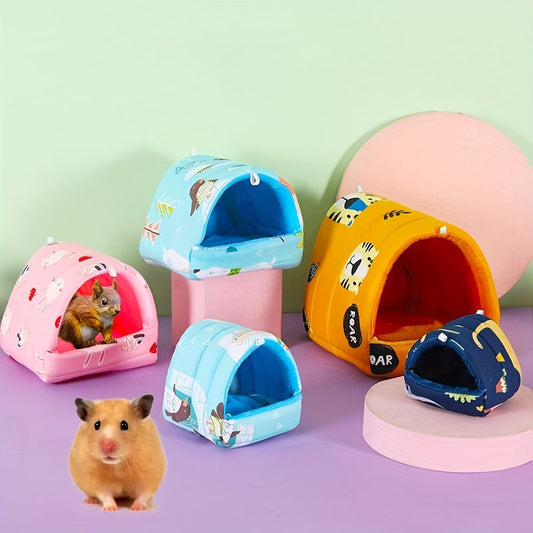 Guinea Bed Cave Cozy Hamster House Hideout Hide House Small Animal Dwarf Rabbits Hedgehog Bearded Dragon Winter Nest Squirrel Hamster Cage Accessories WardBoyzPROShop