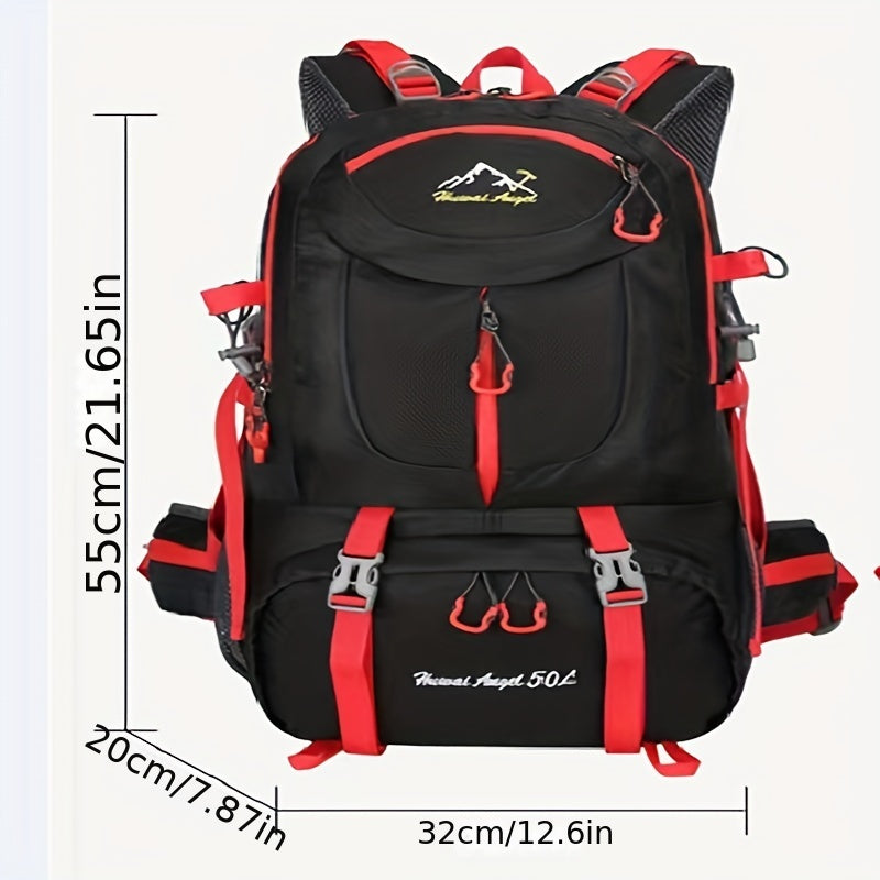 1pc 13.21gal Large Capacity Mountaineering Bag, Waterproof Hiking Backpack For Men Women, Suitable For Outdoor Travel Climbing Camping - WardBoyzPROShop