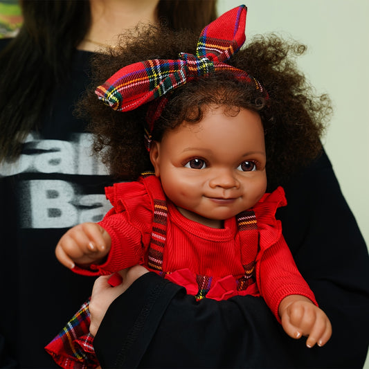 VACOS Lifelike Reborn Baby Dolls - 20-inch Washable Realistic Newborn Baby Black Girl Full Vinyl Waterproof Body That Look Real and Gifts for Kids