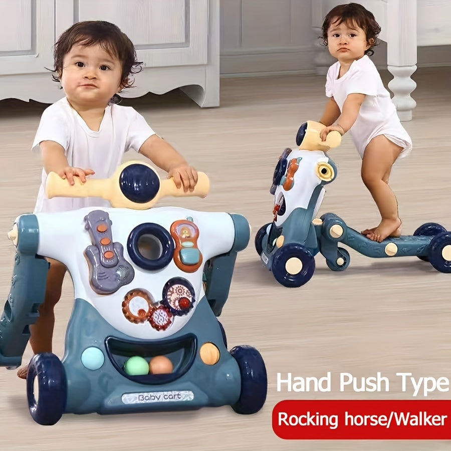 3-in-1 Sit-to-Stand Learning Walker Toy, Educational Walker Toy With Activity Center