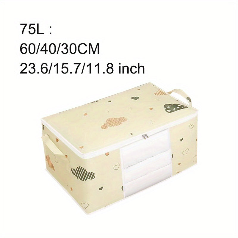 Large Capacity Clothes Storage Bag Organizer With Reinforced Handle, Suitable For Blankets, Bedding, Foldable With Sturdy Zipper, Clear Window Christmas, Halloween, Thanksgiving Gift Easter Gift WardBoyzPROShop