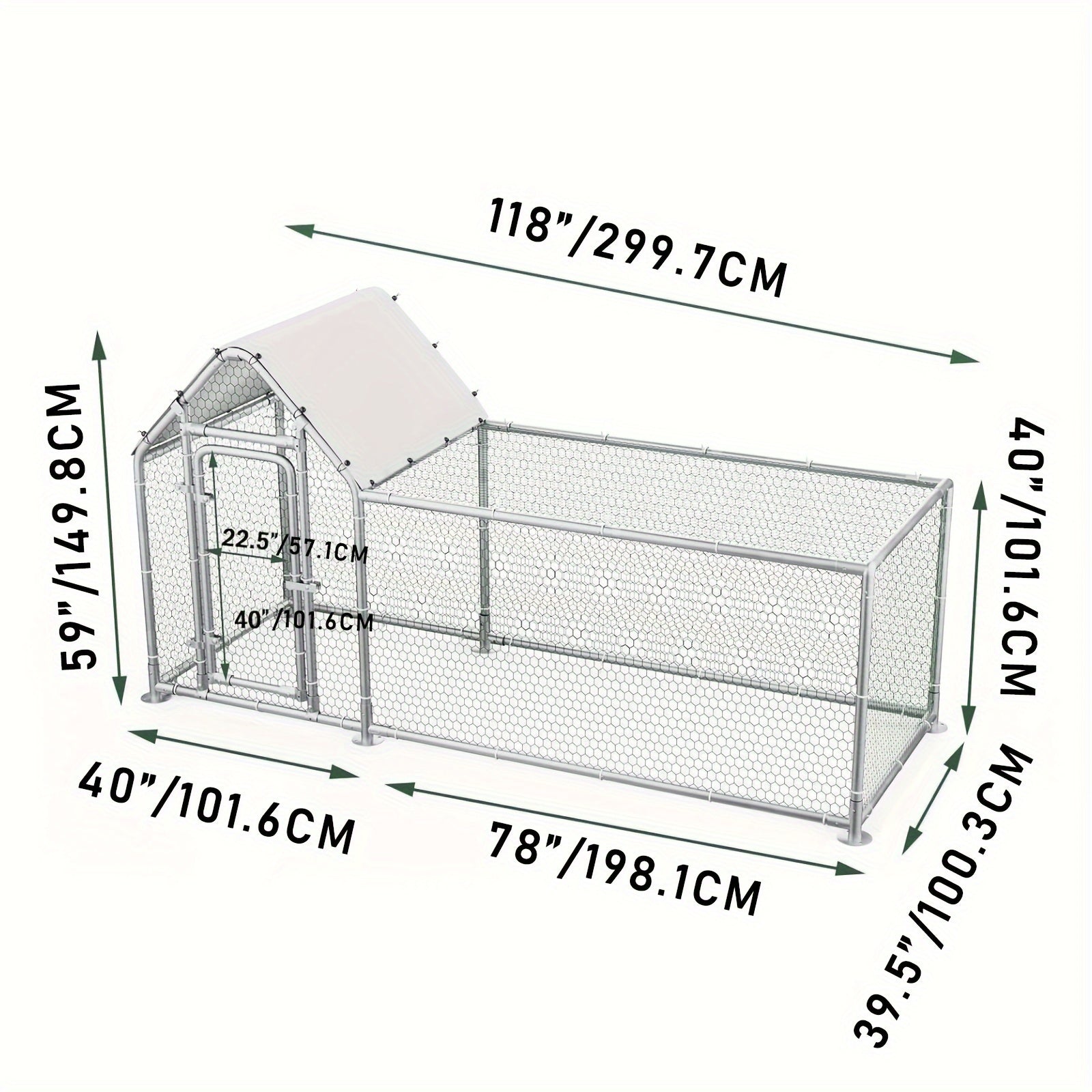 LEMBERI Large Walk-in Chicken Coop - Sturdy Galvanized Wire Poultry Pen Cage with Waterproof and Anti-Ultraviolet Cover, Spacious Interior, Easy Cleaning, and Durable Construction for Backyard, Farm, and Outdoor Use - Perfect WardBoyzPROShop