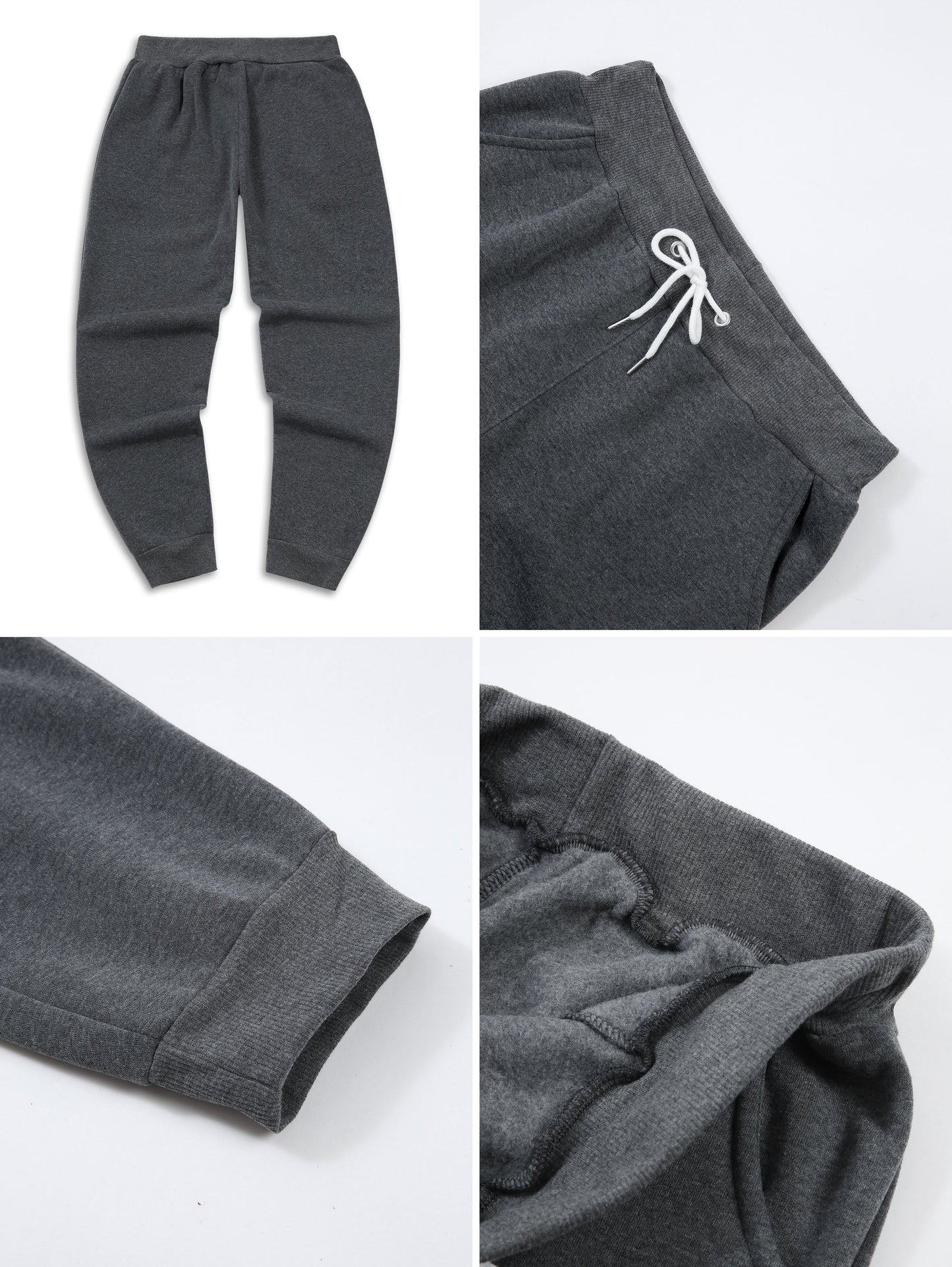 3pcs Men's Casual Jogger Sweatpants - Soft, Comfortable, Polyester Blend for Fall & Winter, Black/Navy/Gray WardBoyzPROShop