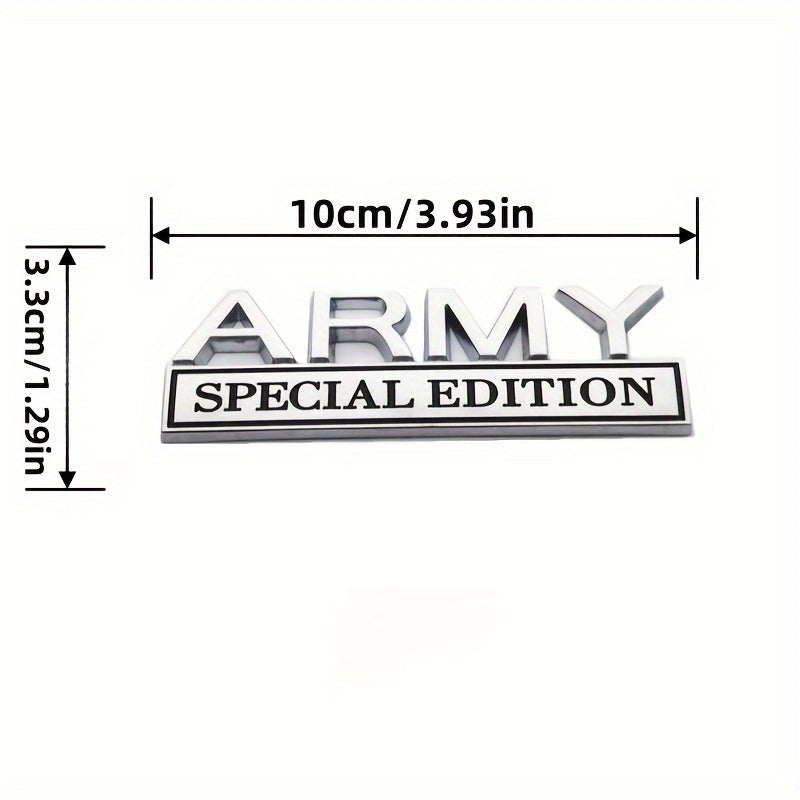 Car Modification Label ARMY, Leaf Board Labeled Golden EDITION, Body Sticker Car Tail Label WardBoyzPROShop