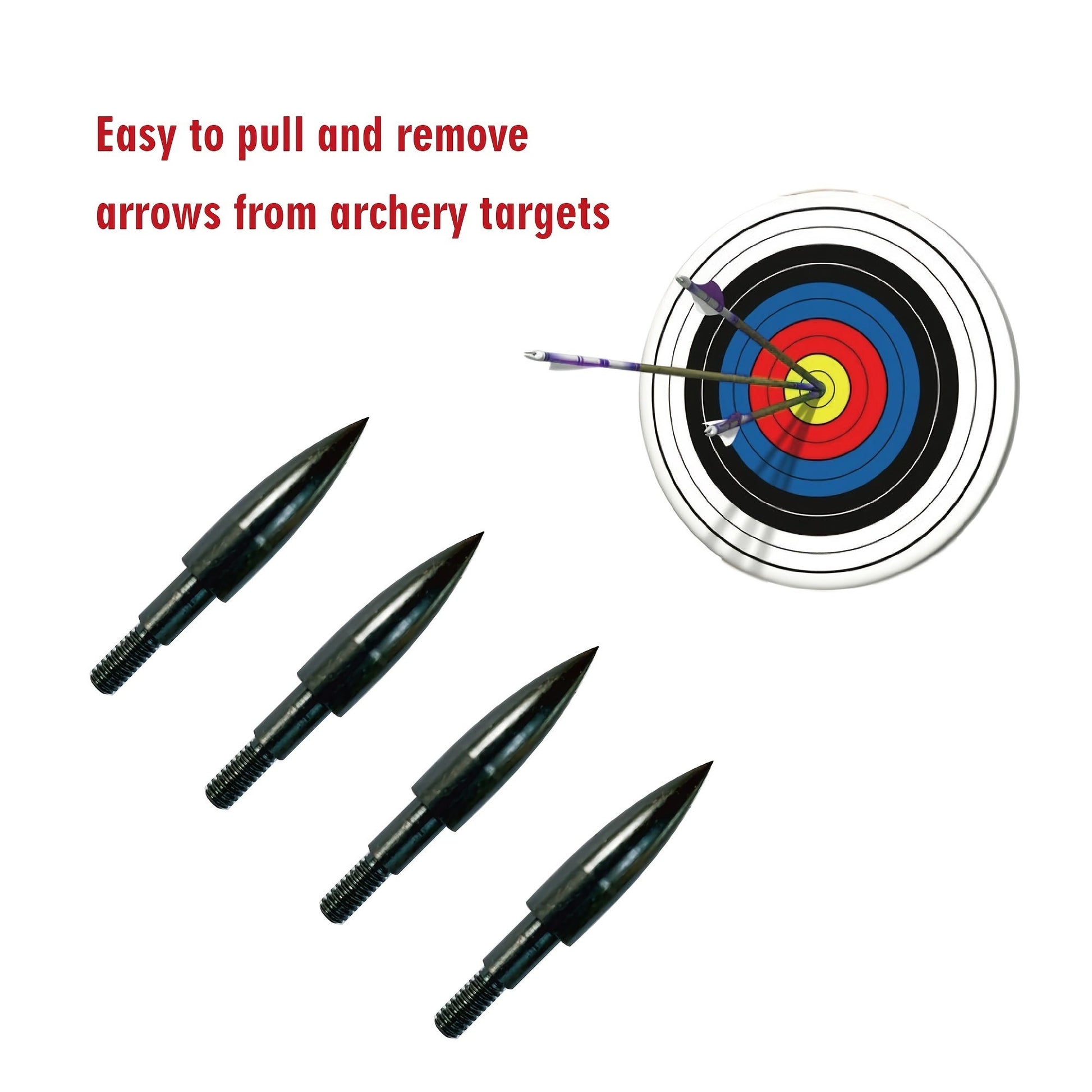 24pcs Archery Arrow Tips 100/125 Grain Field Tips 5/16 Inch Screw in Bullet Points, Archery Target Crossbow Practice Tip for Arrow Recurve Bow Compound Bow, Hunting Bow Arrow Target Practice WardBoyzPROShop