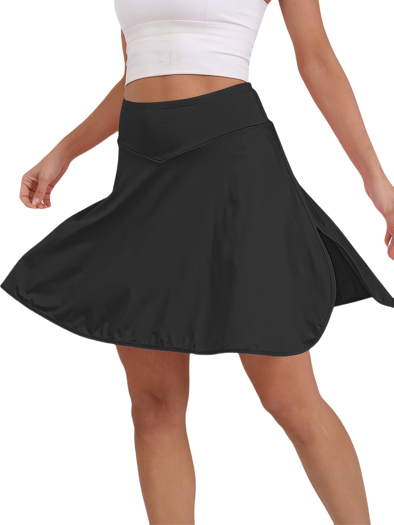 [Quick-Dry Yoga Shorts] Quick-Dry, Breathable Fake Two-Piece Yoga Shorts Skirt with Pockets - New Spring And Summer Style - Designed for Sports Like Tennis, Badminton, And Golf, Suitable for Outdoor Activities, High-Waisted D WardBoyzPROShop