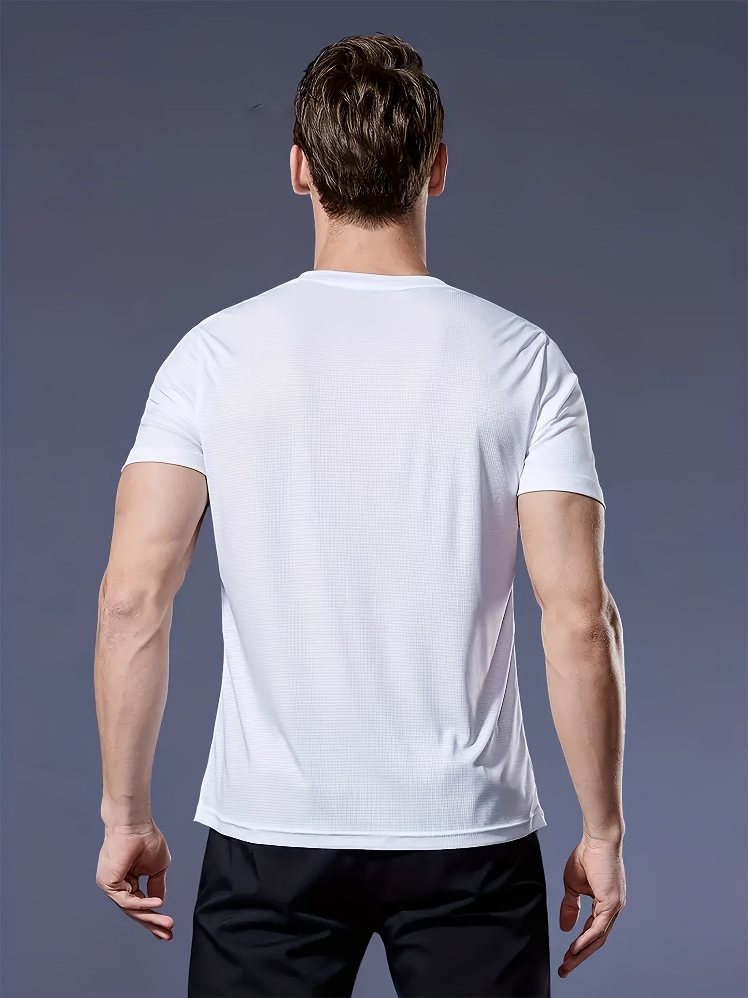 7pcs Men's Quick-Dry Athletic T-Shirts - Breathable, Moisture-Wicking Crew Neck Tees for Gym, Running & Outdoor Activities - Available in Navy, Army Green, Burgundy, Khaki, Black, White, Gray WardBoyzPROShop