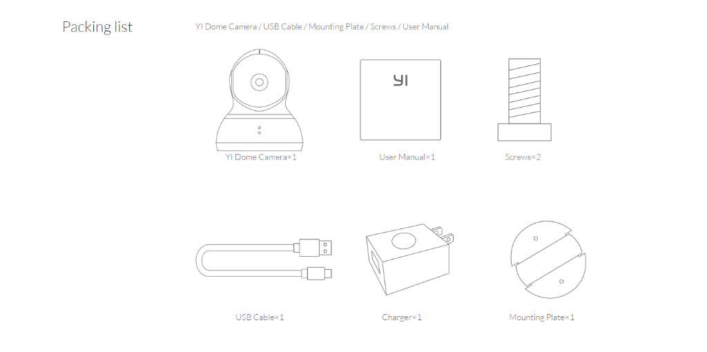 YI Dome 1080p HD Camera CCTV IP 360° Detection Wifi Wireless Night Vision IR Two-Way Audio Security Surveillance System