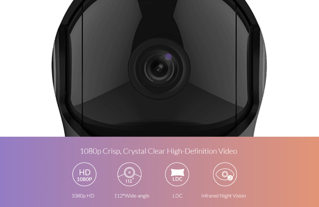YI Dome 1080p HD Camera CCTV IP 360° Detection Wifi Wireless Night Vision IR Two-Way Audio Security Surveillance System